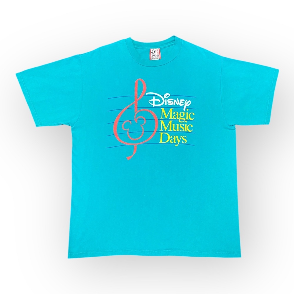 Vintage 90s Disney Magic Music Days T-Shirt Teal XL Made in USA